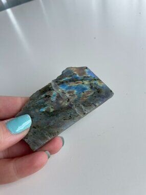 Labradorite Slab Flash Crystal Natural Polished Stone Display Piece